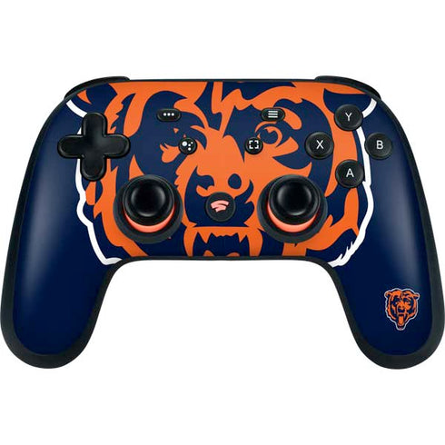 NFL Chicago Bears Large Logo Google Stadia Controller Skin